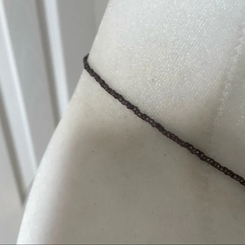 Faceted bead teardrop long necklace
